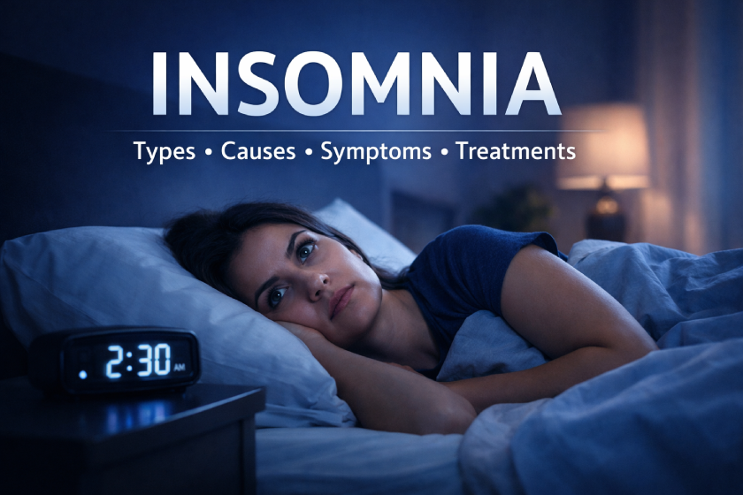 Insomnia: Types, Causes, Symptoms, and Effective Treatments